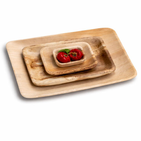 Rectangle Palm Leaf Plates & Platters | Eco-Friendly Disposable Tableware | 3 Sizes