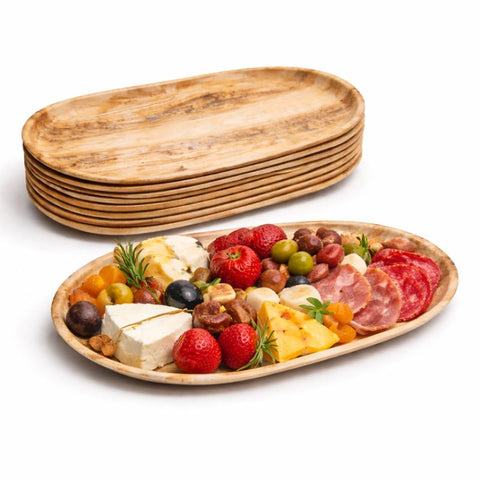 55cm Extra Large Oval Palm Leaf Platters | Eco-Friendly Serving Trays | Premium Party Platters
