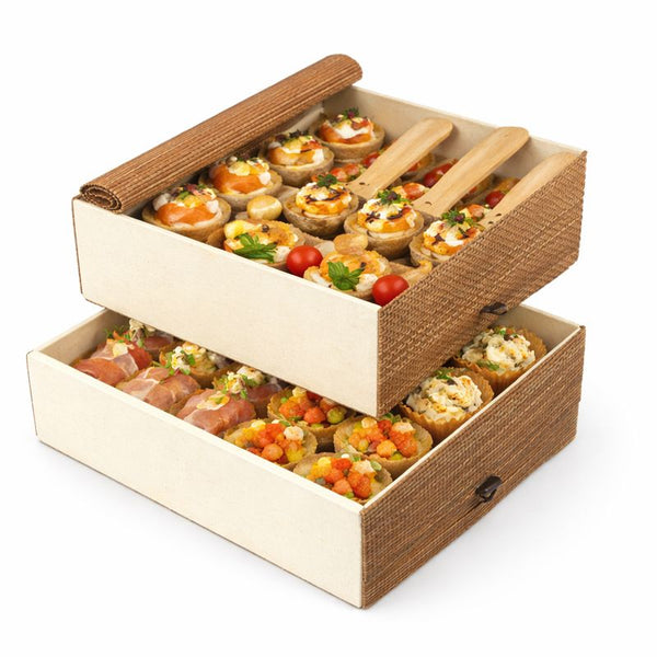 Luxury Bamboo Gift Boxes 3 Sizes | Premium Hamper Boxes | Eco-Friendly Gift Containers - Canape King