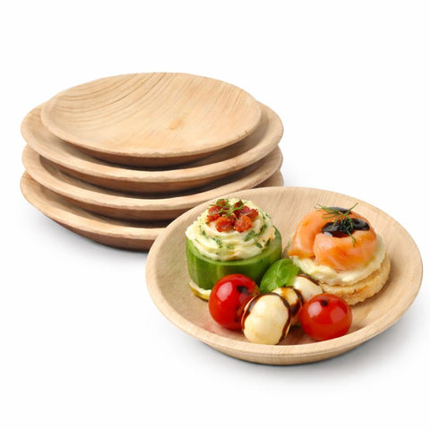 Small Palm Leaf Dishes & Bowls | Eco-Friendly Mini Bowls | Perfect for Dips & Appetizers
