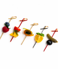 Musubi Bamboo Knot Skewers | Cocktail Sticks with Looped Knot Mini Toothpicks - Canape King