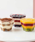Plastic Clear Reusable Flower Cup 60ml | Elegant Dessert & Appetizer Cups | Durable Party & Catering Serveware - Canape King