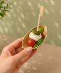 Egg-Shaped Palm Leaf Dishes | Eco-Friendly Mini Bowls | 8cm Appetizer Dishes - Canape King