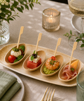 Egg-Shaped Palm Leaf Dishes | Eco-Friendly Mini Bowls | 8cm Appetizer Dishes - Canape King