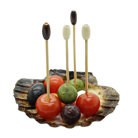 Cocktail Bamboo Bead Skewers | Decorative Drink Picks | Professional Bar Accessories