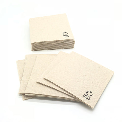 Eco-Friendly Cocktail Napkins | 2-Ply Sustainable Napkins | Biodegradable Bar Service