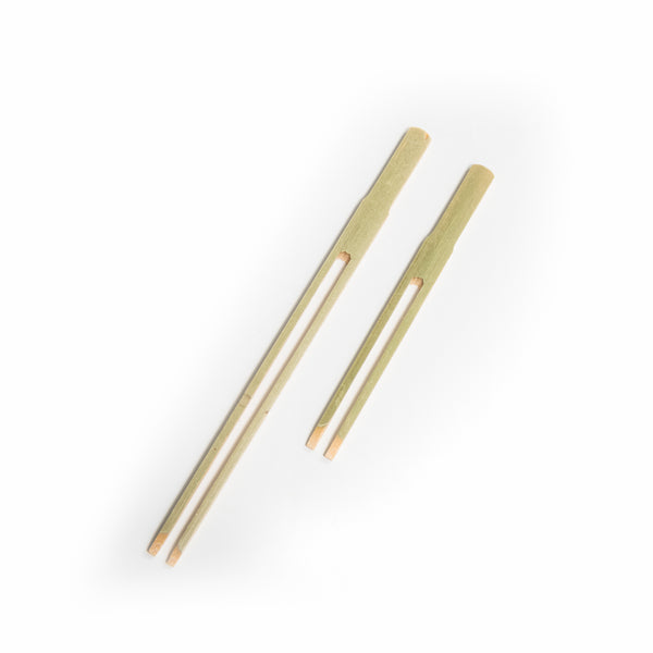 Disposable Eco-Friendly Bamboo Cocktail Food Picks Fruit Long Prongs Forks - Ideal for Appetisers Barbecues Grill (10cm) - Canape King