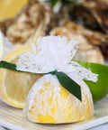 Lace Lemon Cover 230mm | White Lace Cover with Ribbon Ties - Canape King
