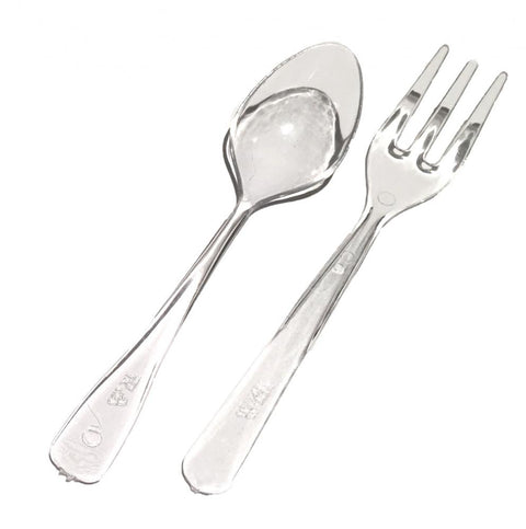 Mini Clear Plastic Forks | Reusable Appetizer Forks | Durable Party & Catering Cutlery | Tasting Forks