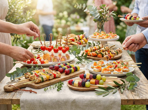 Teppo Gushi Paddle Skewers 7cm-18cm | Bamboo Flag Skewers | Professional Asian Service - Canape King