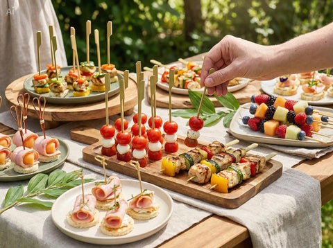 Teppo Gushi Paddle Skewers 7cm-18cm | Bamboo Flag Skewers | Professional Asian Service - Canape King