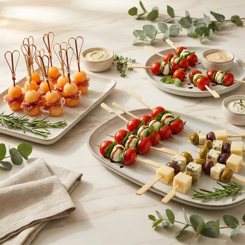 Teppo Gushi Paddle Skewers 7cm-18cm | Bamboo Flag Skewers | Professional Asian Service - Canape King