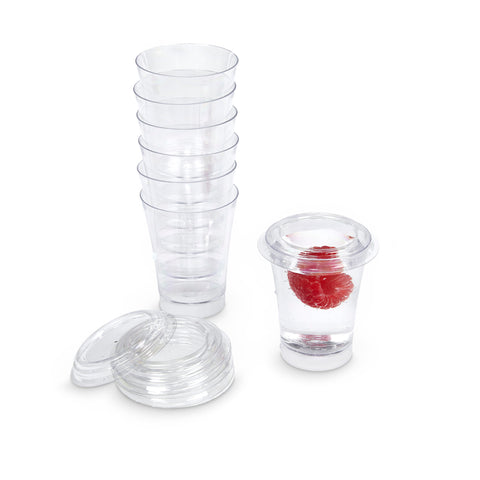 Plastic Shot Glass 60ml | Clear Reusable Shooter Cups | Durable Party & Catering Drinkware
