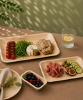 Rectangle Palm Leaf Plates & Platters 9-25cm | Eco-Friendly Disposable Tableware | 3 Sizes - Canape King
