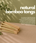 Natural Bamboo Tongs | Eco-Friendly Serving Tongs 9/16cm | Sustainable Food Service Tools - Canape King