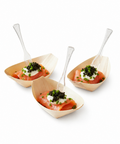Wooden Serving Boats 7 Sizes | Eco-Friendly Food Boats | Natural Bamboo Bowls - Canape King