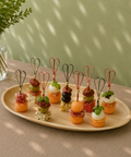 Bamboo Black/Red Heart Skewers 12cm | Decorative Food Picks | Romantic Party Skewers - Canape King
