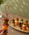 Bamboo Black/Red Heart Skewers 12cm | Decorative Food Picks | Romantic Party Skewers - Canape King