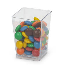 Reusable Plastic Square Cups 130ml | Durable Dessert & Party Serving Cups | Clear Reusable Catering Serveware