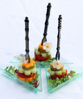 Crystal Pick Fork 11cm | Reusable Clear or Black Plastic Forks - Canape King