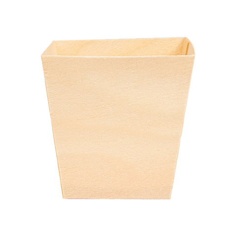 5.5cm Square Pinewood Eco-Friendly Food Container | Natural Mini Serving Cup