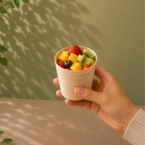 Pinewood Serving Cups | Eco-Friendly Food Cups | Natural Party Serveware | 4 Sizes - Canape King