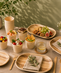 Pinewood Serving Cups | Eco-Friendly Food Cups | Natural Party Serveware | 4 Sizes - Canape King