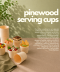 Pinewood Serving Cups | Eco-Friendly Food Cups | Natural Party Serveware | 4 Sizes - Canape King