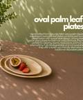 Oval Palm Leaf Plates | Eco-Friendly Disposable Plates | 2 Elegant Sizes - Canape King