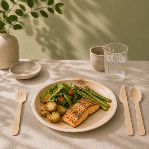 Round Palm Leaf Plates 15-30cm | Premium Eco-Friendly Disposable Plates | 6 Sizes - Canape King