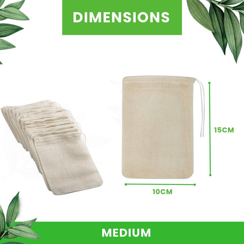 White Cotton Garni Bags | Professional Bouquet Garni Bags | 100% Natural Cotton