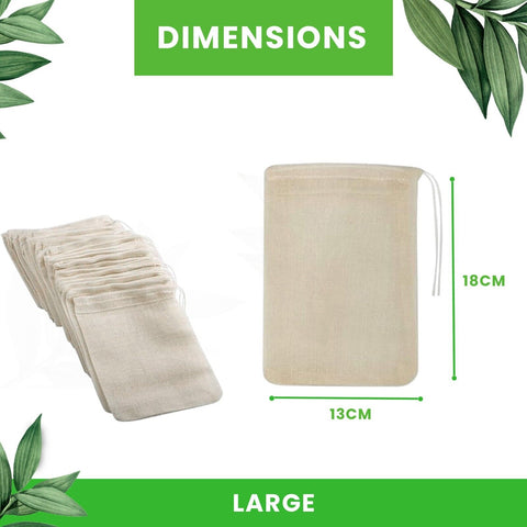 White Cotton Garni Bags | Professional Bouquet Garni Bags | 100% Natural Cotton
