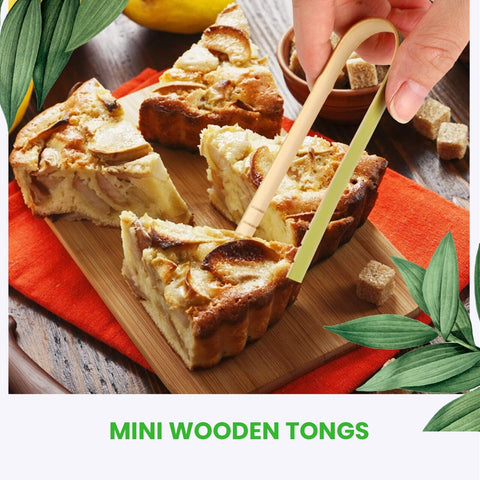 Natural Bamboo Tongs | Eco-Friendly Serving Tongs | Sustainable Food Service Tools