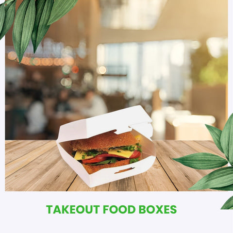 Mini Burger Boxes 7-9cm | White Card Food Containers | Take-Away Slider Boxes