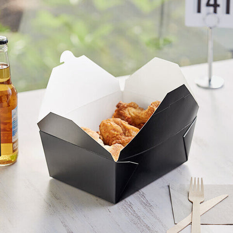 Black Rectangle Containers | Leak-Proof Food Boxes | Professional Take-Away Containers