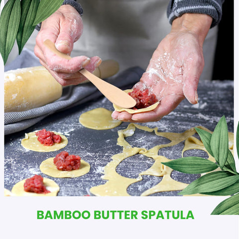 Bamboo Shaped Knives 9cm | Eco-Friendly Asian-Style Knife | Sustainable Serveware