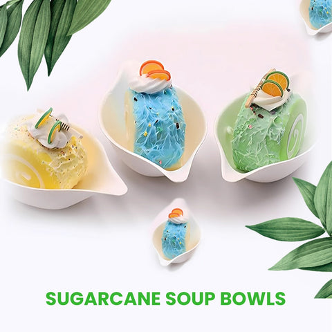 White Bagasse Mini Bowls | Eco-Friendly Small Bowls | 11 x 5cm Sustainable Serveware