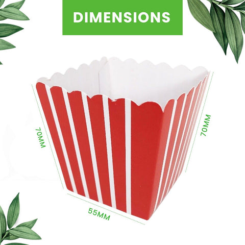 Mini Food Boxes 7cm | Cute Popcorn Cartons | Party Snack Containers