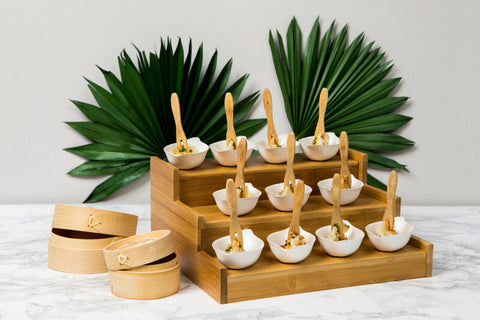 Bamboo Shaped Forks 9cm | Eco-Friendly Asian-Style Forks | Sustainable Serveware