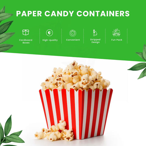 Mini Food Boxes 7cm | Cute Popcorn Cartons | Party Snack Containers