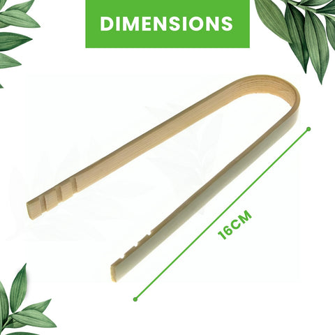 Natural Bamboo Tongs | Eco-Friendly Serving Tongs | Sustainable Food Service Tools