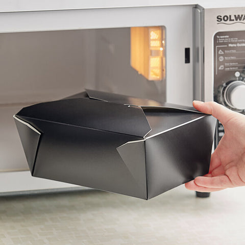 Black Rectangle Containers | Leak-Proof Food Boxes | Professional Take-Away Containers