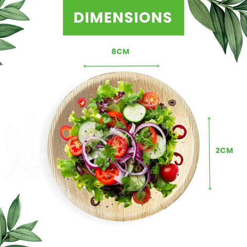 Small Palm Leaf Dishes & Bowls | Eco-Friendly Mini Bowls | Perfect for Dips & Appetizers