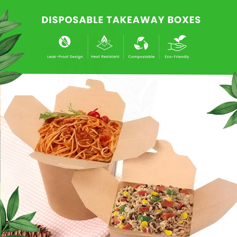 Round Take-Away Boxes | Eco-Friendly Food Containers | Small Portion Boxes