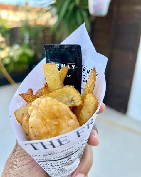 Eco-Friendly Newspaper Printed Paper Cones | Food Service Presentation | 3 Sizes