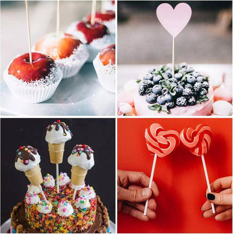 White Paper Lolly Sticks 9cm | Eco-Friendly Craft Sticks | Sustainable Food Grade