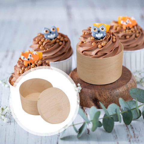 Small Round Wood Gift Boxes | Eco-Friendly Display Containers | Natural Presentation Boxes