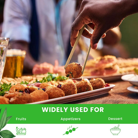 Natural Bamboo Tongs | Eco-Friendly Serving Tongs | Sustainable Food Service Tools