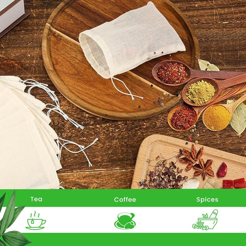 White Cotton Garni Bags | Professional Bouquet Garni Bags | 100% Natural Cotton