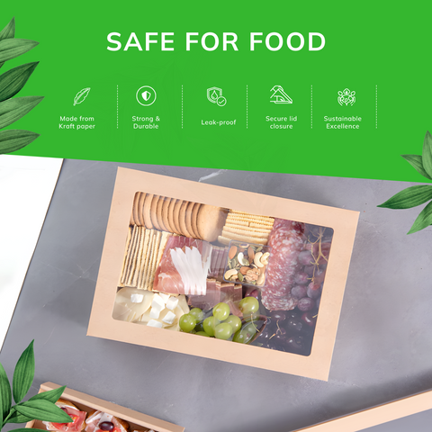 Premium Brown Kraft Boxes with Lid | Eco-Friendly Food Containers | Sustainable Takeaway Boxes